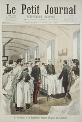 The President of the Republic, Felix Faure Visiting Saint-Antoine Hospital in Paris, from Le Petit Journal